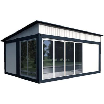 China Small House Modern Steel Frame Prefab House By The Beach For Vacation for sale