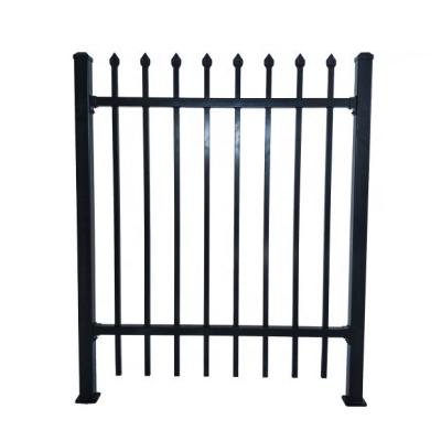 China Durable Black Aluminum Steel Flat Surface Metal Barrier For Swimming Pool Safety Fence for sale