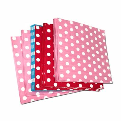 China Decorative Polka Dot Printed Cocktail Paper Napkins And Napkins With 33X33Cm High Quality 2/3 Ply for sale