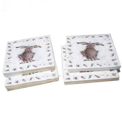 China Printed animal printed paper napkins with different images for sale for sale