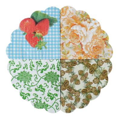 China Minimalist high quality custom cut die cut paper napkins printed paper napkins for sale