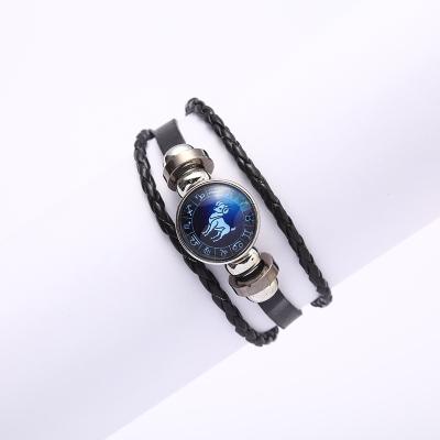 China New Aries Taurus Gemini Cancer Leo Virgo Libra High Quality Scorpio Sagittarius Aquarius Capricorn Horoscope Bracelet Glowing Bracelet for sale