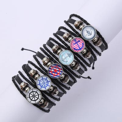 China Wholesale High Quality New Horoscope Friendship Leather Bracelets 12 Pieces Woven Bracelets Leather Bracelet For Gift for sale