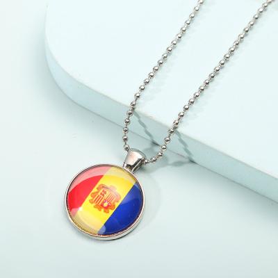 China Environmentally Friendly Wholesale Customized Necklace Pendant Jewelry Brazil Germany Belgium Mexico Peru Panama National Flag Necklaces Necklaces for sale