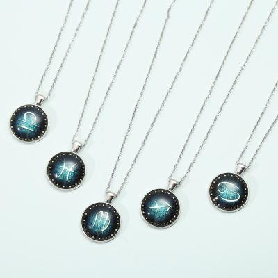 China Environmentally Friendly Style Wholesale Luminous Alloy Glass Pendant Necklace for sale