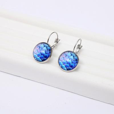 China Wholesale Blue Round Earring Supplier Fancy Stud High Quality Hook Fashion Earring Jewelry China Manufacturer for sale