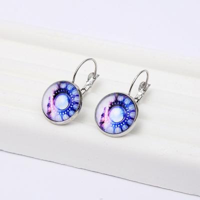 China Personalized Blue Alloy Earring Stud High Quality Gifts Creative Handmade Earring Jewelry Women for sale