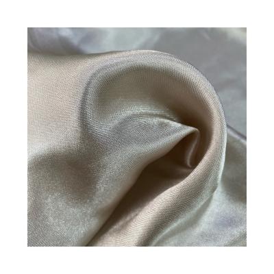 China Wind Proof Shiny Bright Smooth Luxury 100% Polyester Satin 75D*100D High Quality Fabric For Lining for sale