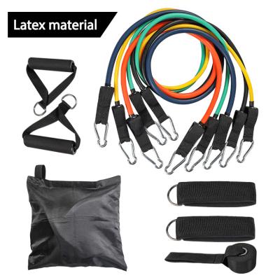 China High Quality Exercise INNSTAR Full Body Factory Have Door Gym Anchor And Ankle Straps Latex 11 Pcs Resistance Bands Rested for sale