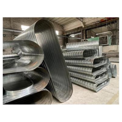 China New Promotion Solidly 2022 Galvanized Oval Spiral Bellows Ventilation Air Duct for sale