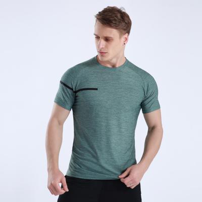 China Wholesale Customized Men's Breathable Gym Fitness Shirt Quick Dry High Elasticity Breathable Sports Wear/T-shirts/Apparel for sale