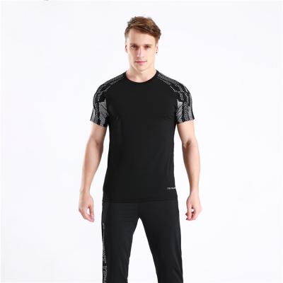 China Wholesale Customized Men's Breathable Gym Fitness Shirt Quick Dry High Elasticity Breathable Sports Wear/T-shirts/Apparel for sale