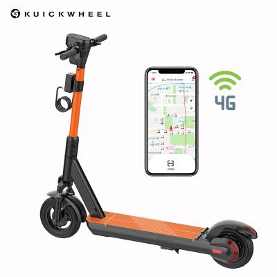 China Kuickwheel Unisex Factory Sharing/Hire Electric Kick Scooter With 4G IoT GPS Switchable Battery for sale