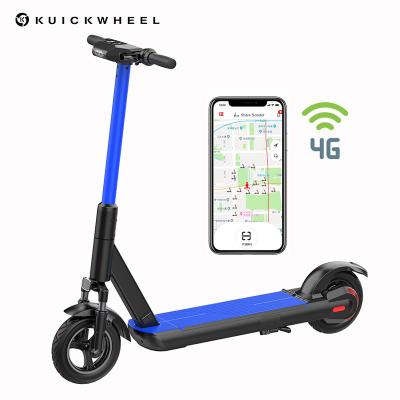 China 2021 New Kuickwheel Unisex Share/Dockless Electric Kick Scooter Rental With 4G IoT APP GPS Operate Removable Battery for sale