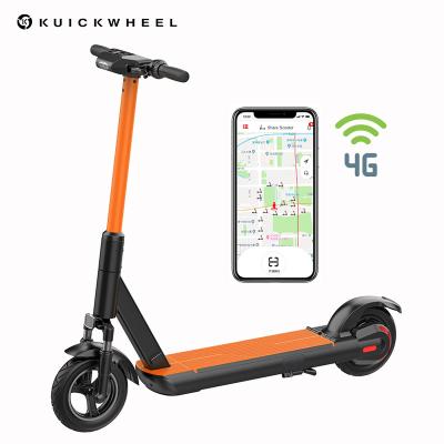 China 2021 Kuickwheel 4G IOT APP GPS Function Sharing/Rental Unisex Dockless Electric Kick Scooters With Swappable Battery for sale