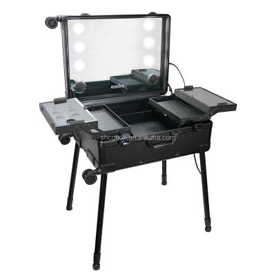 China The Business Mobility Features Stylish Cosmetic Workstation For Salon Beauty Station Case for sale