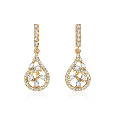 China Environmental Friendly Women's Design Personalized Zircon Inlay Ball Banquet Elegant Match Earrings for sale