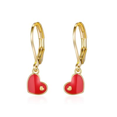 China New Fashion Design Heart Environmental Friendly Earring Lacquer Bohemia Circle Earrings 2021 Cute Small Jewelry For Women Party for sale