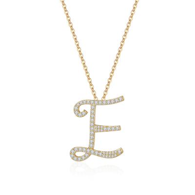 China Rose Gold Silver Initial Necklaces Environmentally Friendly For Women Letter Necklace Girls Boys Name Dancer Alphabet Hip Hop Personalized Gift Crystal for sale