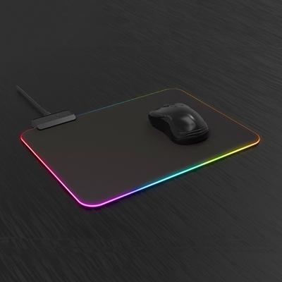 China Custom Glowing Mouse Mat Anti-skid Function Phone Charger RGB Computer Gaming Mouse Mat LED LOGO Qi Wireless Fast Charging for sale