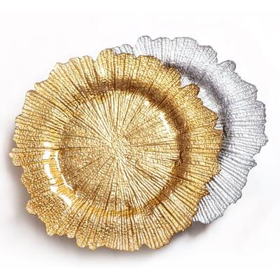 China Viable Tuekey Gold Charger Dishes For Weddings , Gold Charger Wedding Under Dishes for sale