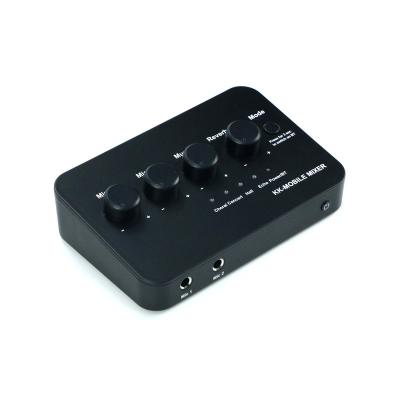 China Record to Computer Sound Card Karaoke Sound Mixer for Recording and Live Streaming with Reverb Effects for sale