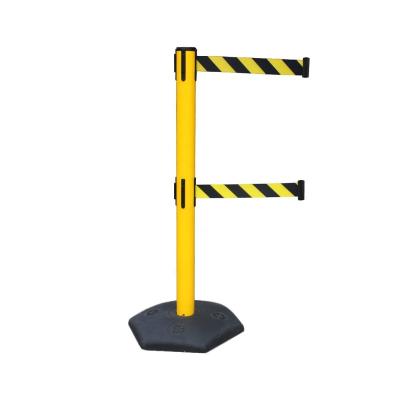 China Retractable Traust Mail Separador COM Fita Crowd Control Belt Barriers For Line Premium Style 2.3-3.6m length/4.8cm width for sale