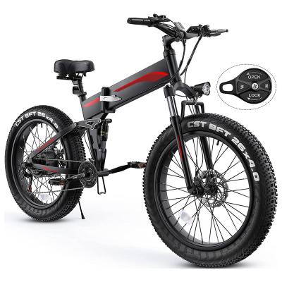 China Aluminum Alloy EU US Warehouse 48v 500w 750w 1000w Power Full Suspension Electric Bike E-Bike Mountain Dirt Fat Tire Hybrid Adult Bicycle for sale