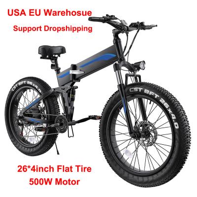 China Hot Selling Fat Aluminum Alloy 26inch Tire Folding City Road Electric Bike 500W Motor Other E Bike For Adults Electric Bicycle for sale