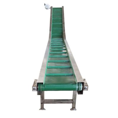 China Heat Resistant Stainless Steel Frame PVC Belt Conveyor Green Elevator Equipment For Food Production for sale