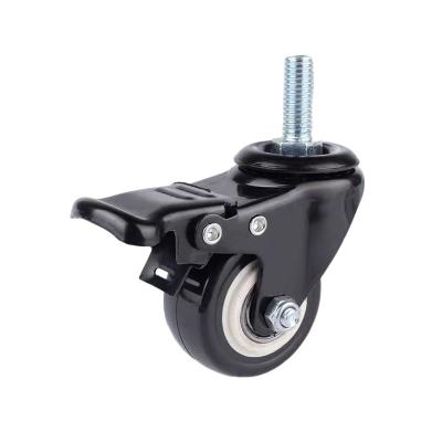 China swivel & New Design Caster Wheel Black Rigid Light Duty PVC Stem Light Duty Caster Wheel for sale