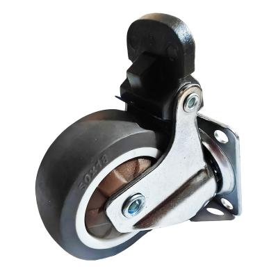 China swivel & Factory Price Rigid Durable Universal Black/Brown/Orange/Red 1/1.25/1.5/2 Inch Industrial Caster Wheel For Furniture for sale