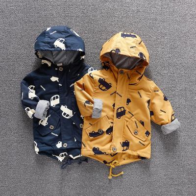 China Anti-wrinkle baby boy jacket and cartoon pattern anorak jacket boys kids clothing hoodies for boys for sale