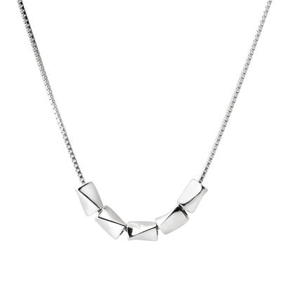 China Sterling Silver Rice Grain Clavicle Necklace Casual/Sporty 925 Cold Wind Chain Jewelry for sale