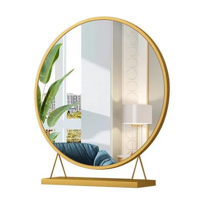 China Dimmable Large Round Durable Custom Makeup Mirror Vanity Metal Makeup Mirror for sale