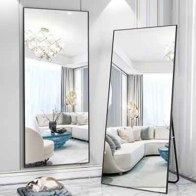 China Art Decor Luxury Living Room Large Integral Floor Stand Dressing Mirror for sale