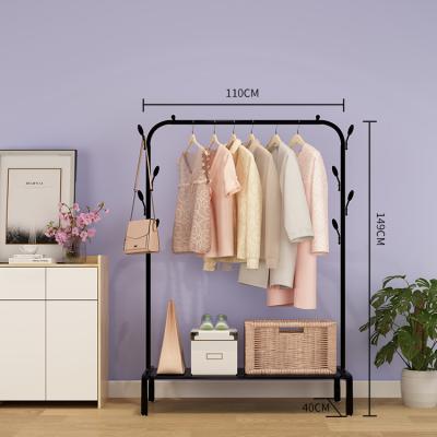 China Eco - Friendly Space Saving Steel Garment Hanger Rack Movable for sale