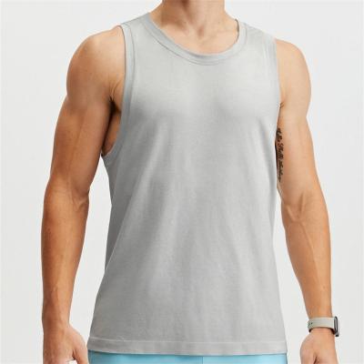 China Custom Plain QUICK DRY Logo Men's Fitness Training Loose Lightweight Athletic Gym Plus Size Men's Tank Top for sale