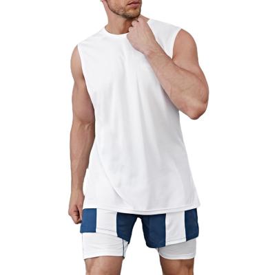 China Breathable Sportswear Summer Tracksuits Training 2 Pieces Mens Gym Wear Sports Suits Running White Fashion T-shirt Fitness Tracksuits For Men for sale