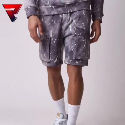 China New Summer Anti-wrinkle Clothing Wear Custom Drawstring Size Custom Paint Print Men Sport Cotton Short for sale