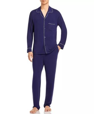 China Wholesale QUICK DRY Plus Size Long Sleeve Men's Pajama Set, Sleepwear Plus Size Lounge Wear Men's Home Pajamas for sale