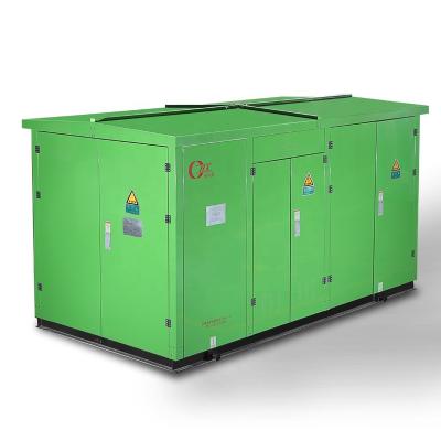 China Power distribution system manufacturer supply discount price 1500 KVA 1250KVA 30KV 15/0.4KV contract substation with RMU for solar power for sale