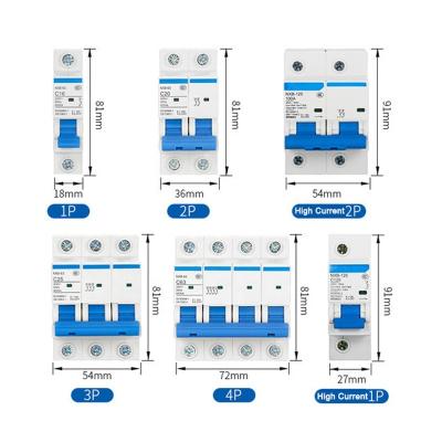 China Household Factory Price DC Mcb 40 Amp Circuit Breaker 2Pole 3P 4P 63A Mini Air Power Solar Solar Switch for sale