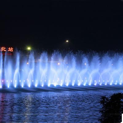 China Customized FREE DESIGN Stainless Steel Musical Dancing Fountain With Floating Platform for sale