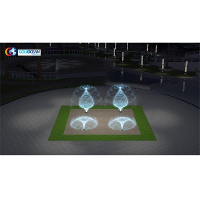 China Outdoor Small Size Variational Shape Floor Customized Dry Fountain for sale