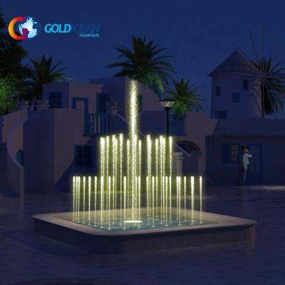 China Customized factory price 1.4x1.4m square music dancing mobile built-in water fountain without sound system for sale