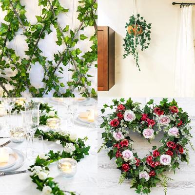 China For Wedding Wholesale Ivy Decorative Vines Wall Decor.bedrooms Fake Leaves Artificial Hanging Vines For Outdoor Decoration for sale