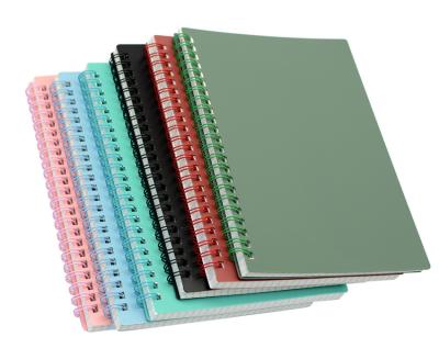 China Write 160 Pages Spiral Notebooks Journal Plastic Neat Lined Lined Hardcover Notebooks (A5) Journal For Students School Supplies for sale