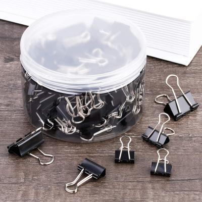 China Black 25mm/1inch 48pcs Office Stationary School Paper Clip Metal Paper Binder Staples for sale