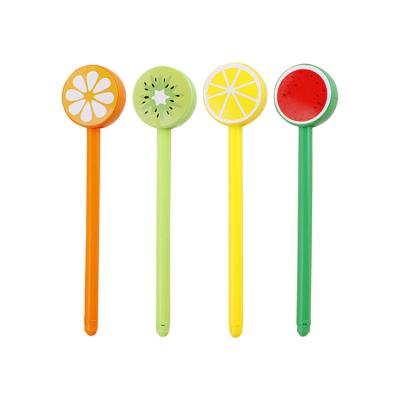 China Lemon & watermelon & orange & Lemon and watermelon and orange and Kiwi black ink fruit-shaped pen Wholesale Creative Plastic Pen 0.5mm fresh kiwi fruit for sale